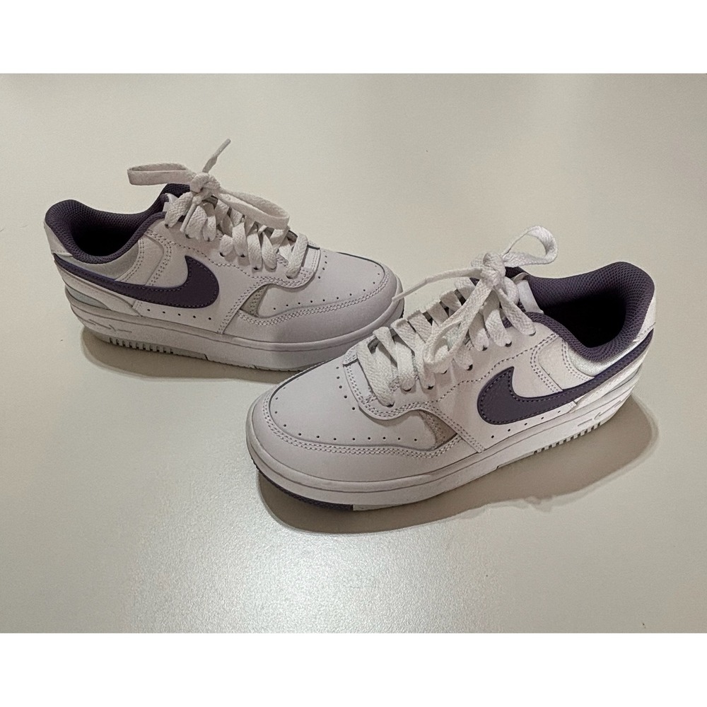 Nike Women Court Vision Low Next Nature White Purple Sneakers Size 5.5